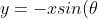 y= -x sin(\theta)+ y cos(\theta)